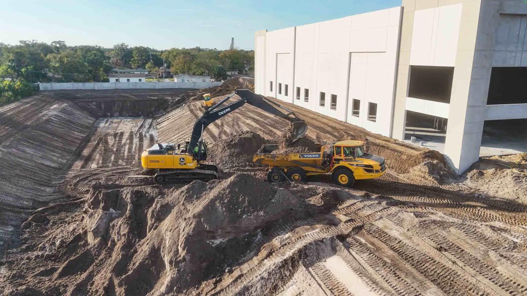 Earthwork excavation and grading